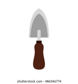 Garden trowel icon in flat style isolated on white background. Tool symbol vector illustration