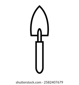 Garden trowel icon vector. Garden tool illustration sign. Tool symbol or logo.