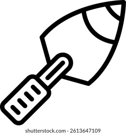 Garden Trowel Line Vector Icon Design
