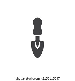 Garden trowel vector icon. filled flat sign for mobile concept and web design. Trowel glyph icon. Symbol, logo illustration. Vector graphics