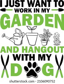 Garden tshirt design template gardening vector tshirt