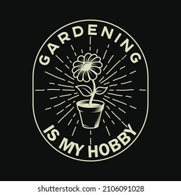 Garden tshirt design template gardening vector tshirt