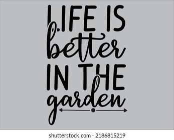 Garden T-Shirt-Design, Vektordatei
