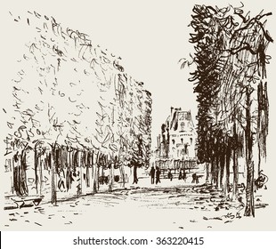In the garden of the Tuileries