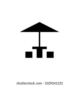 garden umbrella icon vector