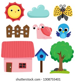 garden vector collection design