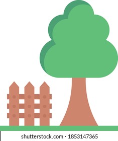 icono de color plano vectorial de jardín 
