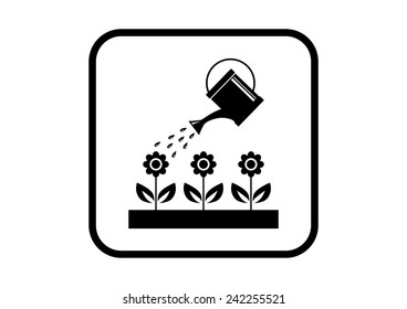 Garden vector icon on white background