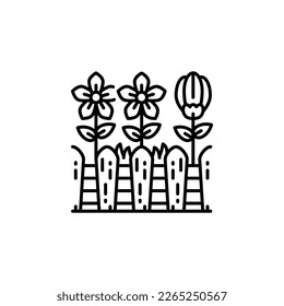 garden vector icon. real estate icon outline style. perfect use for logo, presentation, website, and more. simple modern icon design line style