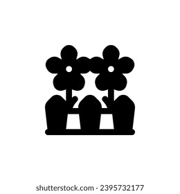 garden vector icon. real estate icon solid style. perfect use for logo, presentation, website, and more. simple modern icon design glyph style