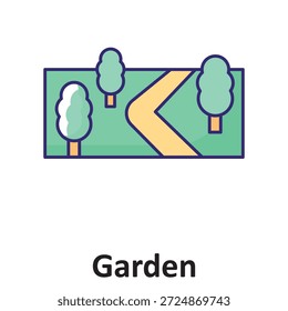 Icono del Vector del jardín que puede modificar o editar fácilmente

