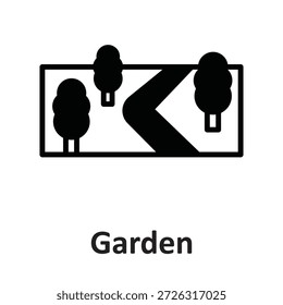 Icono del Vector del jardín que puede modificar o editar fácilmente

