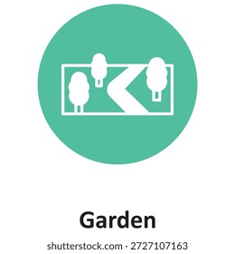 Icono del Vector del jardín que puede modificar o editar fácilmente

