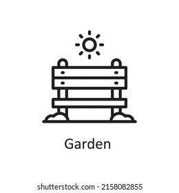 Garden vector outline Icon Design illustration. City elements Symbol on White background EPS 10 File
