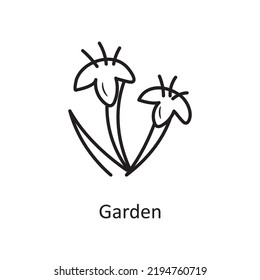 Garden vector Outline Icon Design illustration. Nature Symbol on White background EPS 10 File