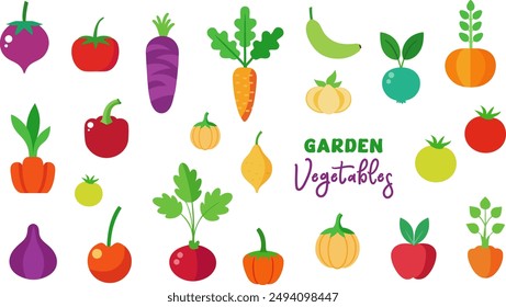 Gartengemüse Illustration Kollektion Paket