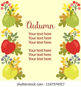 garden vertical border template apple flat style
