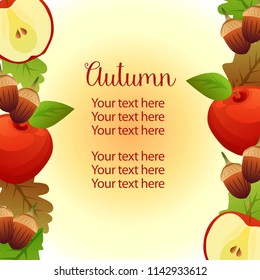 garden vertical border template autumn canary apple