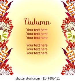 garden vertical border template autumn fall season plant