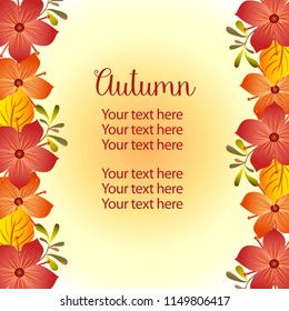 garden vertical border template autumn fall plant