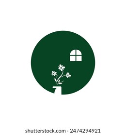 garden view simple logo design