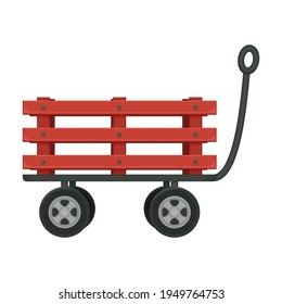 Garden wagon cartoon vector icon.Cartoon vector illustration wheelbarrow. Isolated illustration of garden wagon icon on white background.