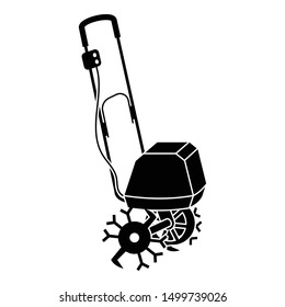 Garden walk tractor icon. Simple illustration of garden walk tractor vector icon for web design isolated on white background