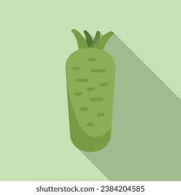 Garden wasabi root icon flat vector. Seasoning herb spicy. Asian sign sushi