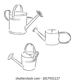 El agua de los jardines puede dibujar vectores. ilustración de esbozo vectorial con riego