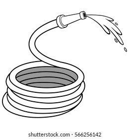 Garden Water Hose Illustration