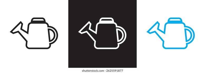Ícone da lata de água do jardim. Vetor para sites, interfaces móveis, apresentações, banner, marca visual etc. Ilustração vetorial. isolada no plano de fundo branco e preto. EPS 10