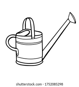  Garden watering can for watering plants. watering can for watering plants.Vector illustration in the Doodle style.