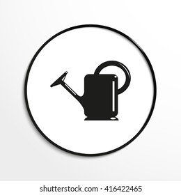 Garden watering can. Vector icon.