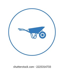 Garden wheel empty barrow icon | Circle version icon |