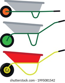 Garden wheelbarrow. A wheelbarrow for collecting things in the garden.