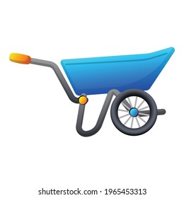 Garden wheelbarrow icon. Cartoon of Garden wheelbarrow vector icon for web design isolated on white background