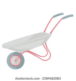 garden wheelbarrow on white background