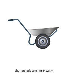 Garden wheelbarrow. Vector illustration