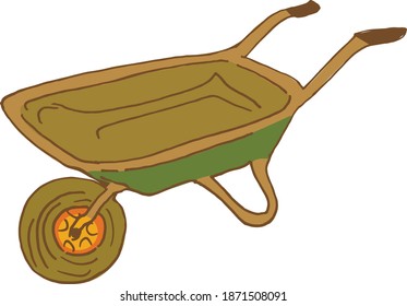 GARDEN WHEELBARROW FOR GARDEN AND VEGETABLE GARDEN