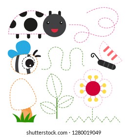 garden worksheet vector design
