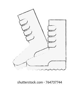 Gardener boots isolated