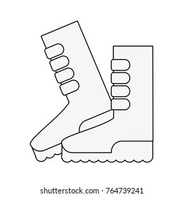 Gardener boots isolated