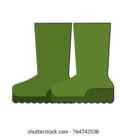 Gardener boots isolated