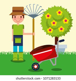 gardener boy farm work