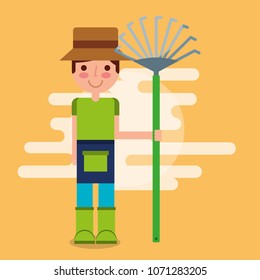 gardener boy farm work