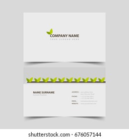 Gardener business card design template. 