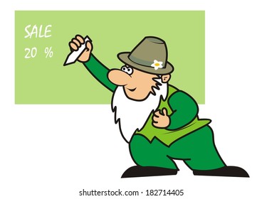 gardener - businessman , vector icon