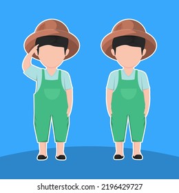 gardener cartoon vector suitable for labor day