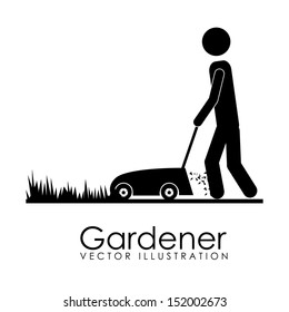 gardener design over white background vector illustration 