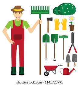 Gardener with Gardening Tools